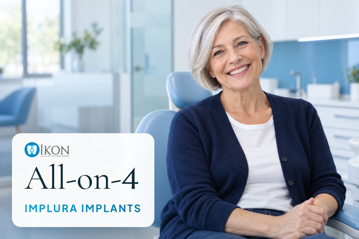 All-on-4 with Implura implants in Istanbul, Turkey (illustrative image, not a patient)