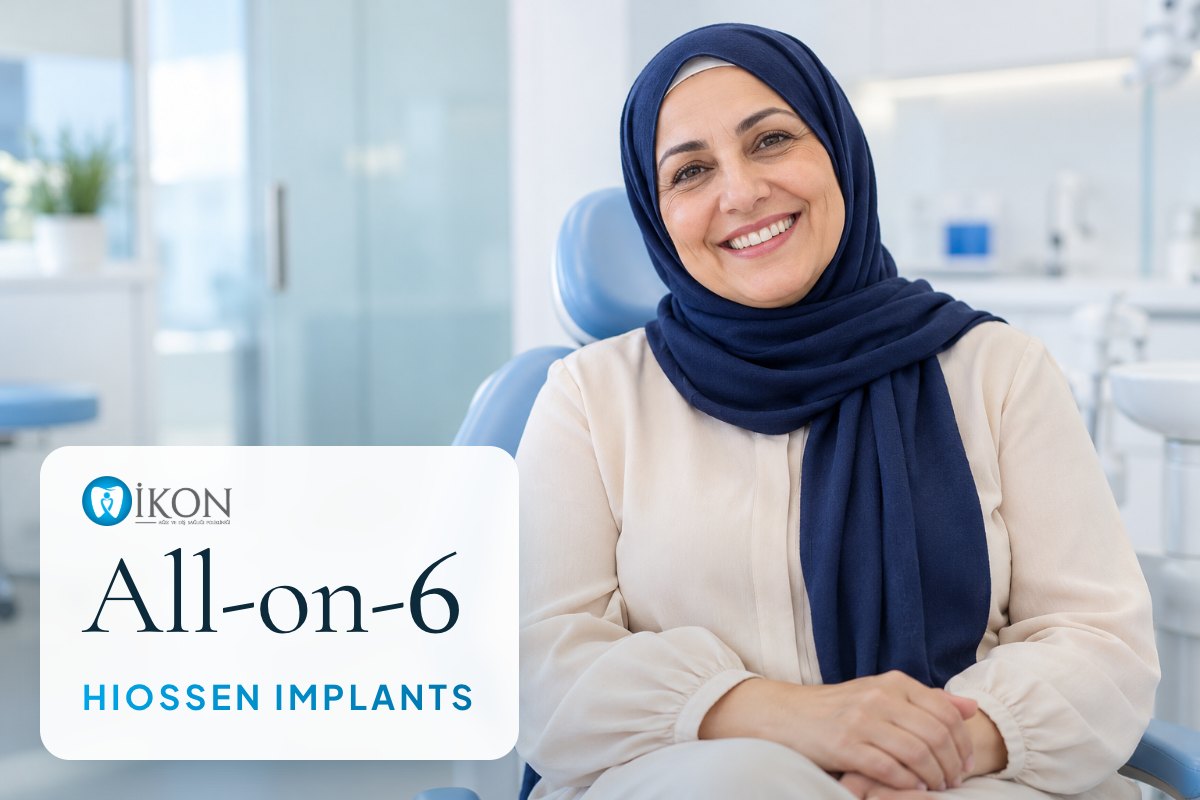 All-on-6 with Hiossen implants in Istanbul, Turkey (illustrative image, not a patient)