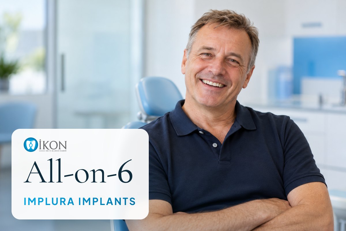 All-on-6 with Implura implants in Istanbul, Turkey (illustrative image, not a patient)