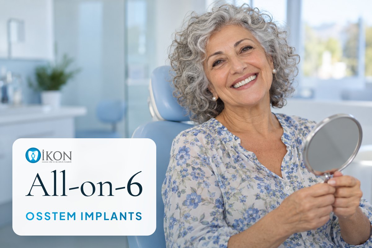 All-on-6 with Osstem implants in Istanbul, Turkey (illustrative image, not a patient)