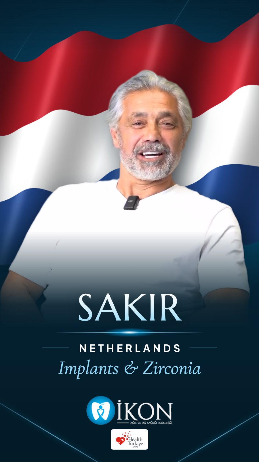 Sakir from the Netherlands: implants and zirconia at İkon Dental in Istanbul, Turkey (patient video review)